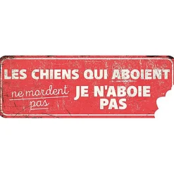 D&D - Panneau d'avertissement general 3 fr - 40x13x03cm rouge