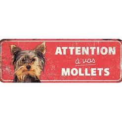 D&D - Panneau d'avertissement terrier - 40 x 13 x 03 cm rouge