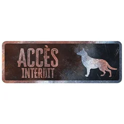 D&D - Panneau d'avertissement German Shepherd Français - 40x13x03cm Multicolore