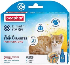 DiméthiCARE - Pipettes STOP Parasites pour Chaton - 6x0,75ml