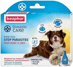 DiméthiCARE - Pipettes STOP M Parasites pour Moyen Chien - 6x3ml