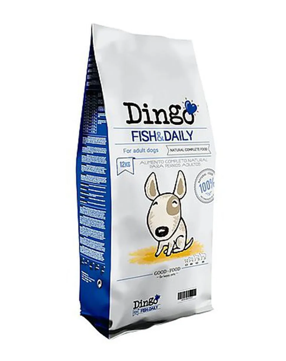 Dingo - Croquettes Dingo Fish & Daily Poisson pour Chien - 12Kg