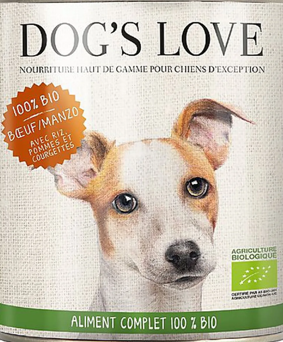 Dog's Love - Pâtée Boîte 100% BIO au Bœuf pour Chien