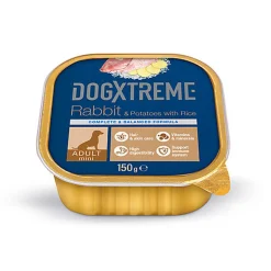 DogXtreme - Barquette au Lapin pour Chien adulte - 150g