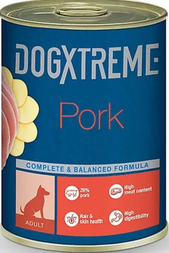 DogXtreme - Pâtée Adulte au Porc pour Chiens - 400g