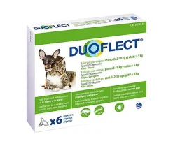 Duoflect - Pipettes Antiparasitaire de 2 à 10Kg pour Chien et Chat - x6