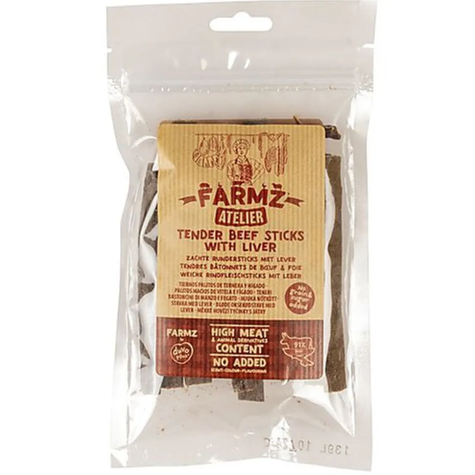 Duvoplus - Farmz Atelier Tendres bâtonnets de bœuf&foie 11cm - 100g