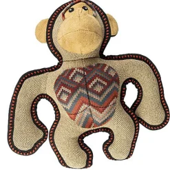 Duvoplus - Jouet Canvas Gorille Brun pour Chiens - 29x24x9cm