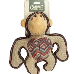 Duvoplus - Jouet Canvas Gorille Brun pour Chiens - 29x24x9cm