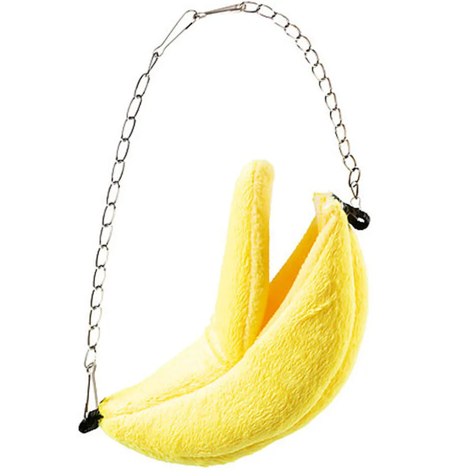 Duvoplus - Maison Banane en Peluche Jaune - 20x6x6cm