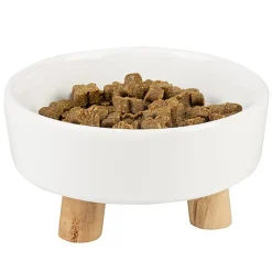 Duvoplus - Mangeoire Céramique Blanc pour Chats - 200ml - 11,5x11,5x6cm