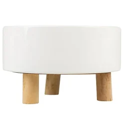 Duvoplus - Mangeoire Céramique Blanc pour Chats - 200ml - 11,5x11,5x6cm