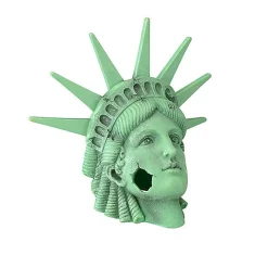EBI - Décoration Lady Liberty S pour Aquarium - 25,5x16,5x22cm
