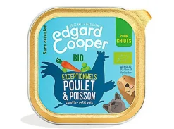 Edgard & Cooper - Barquette BIO au Poulet et Poisson pour Chiot - 100g
