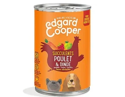 Edgard & Cooper - Boîte au Poulet et Dinde pour Chien - 400g