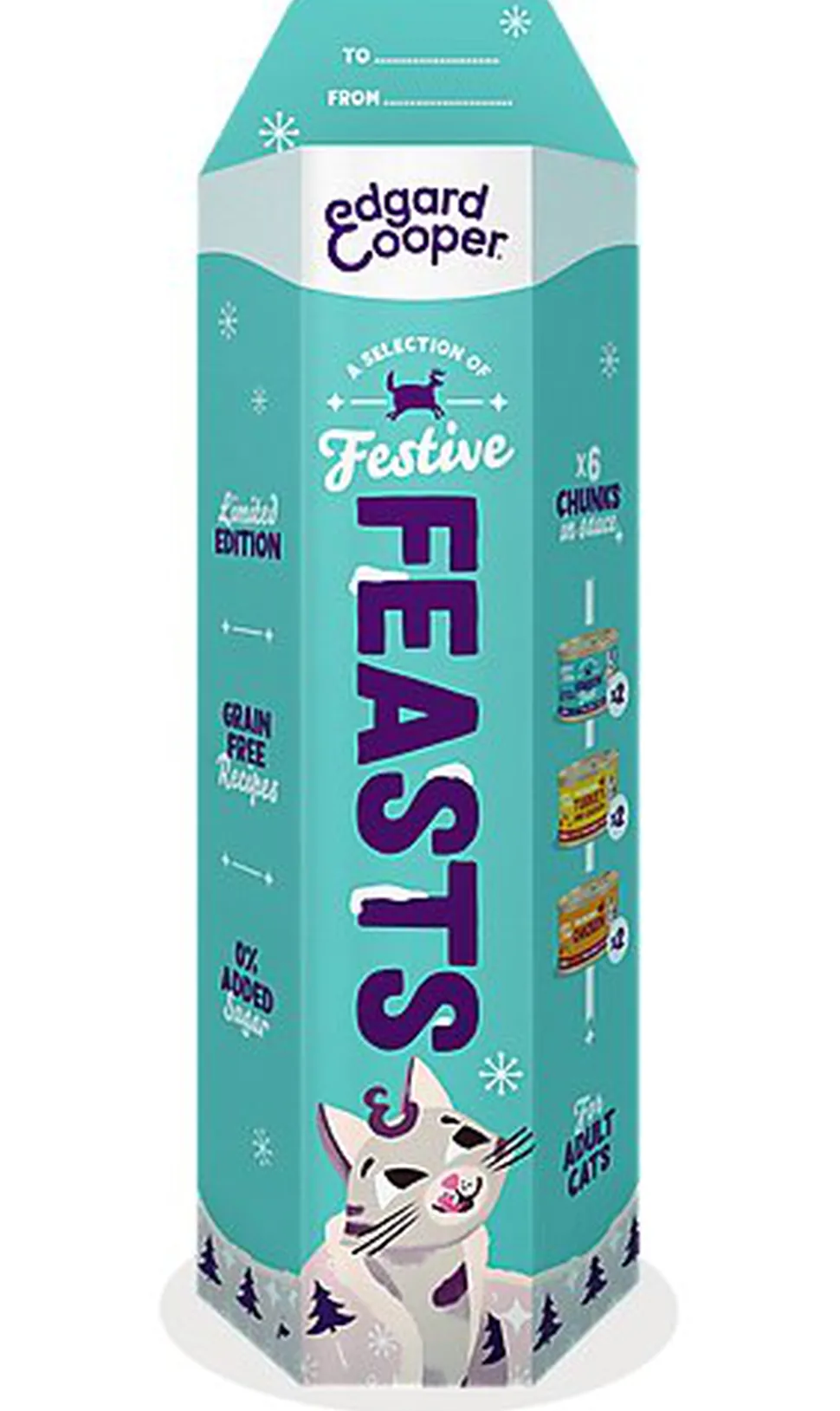 Edgard & Cooper - Coffret Humide Festif pour Chats - 6x85g