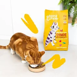 Edgard & Cooper - Croquettes à la Dinde et au Poulet pour Chat Adulte - 2Kg