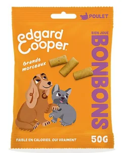 Edgard & Cooper - Gros Bonbons Adulte Poulet pour Chiens - 50g
