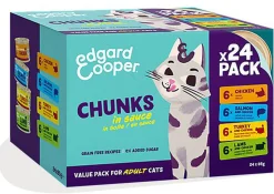Edgard & Cooper - Mulitpack Bouchées en Sauce en Morceaux pour Chat - 24x85g