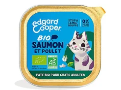 Edgard & Cooper - Pâtée BIO au Saumon et Poulet pour Chat - 85g