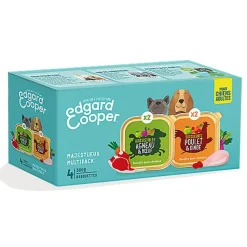 Edgard & Cooper - Pâtée Multipack 2 Saveurs pour Chiens - 4x300g