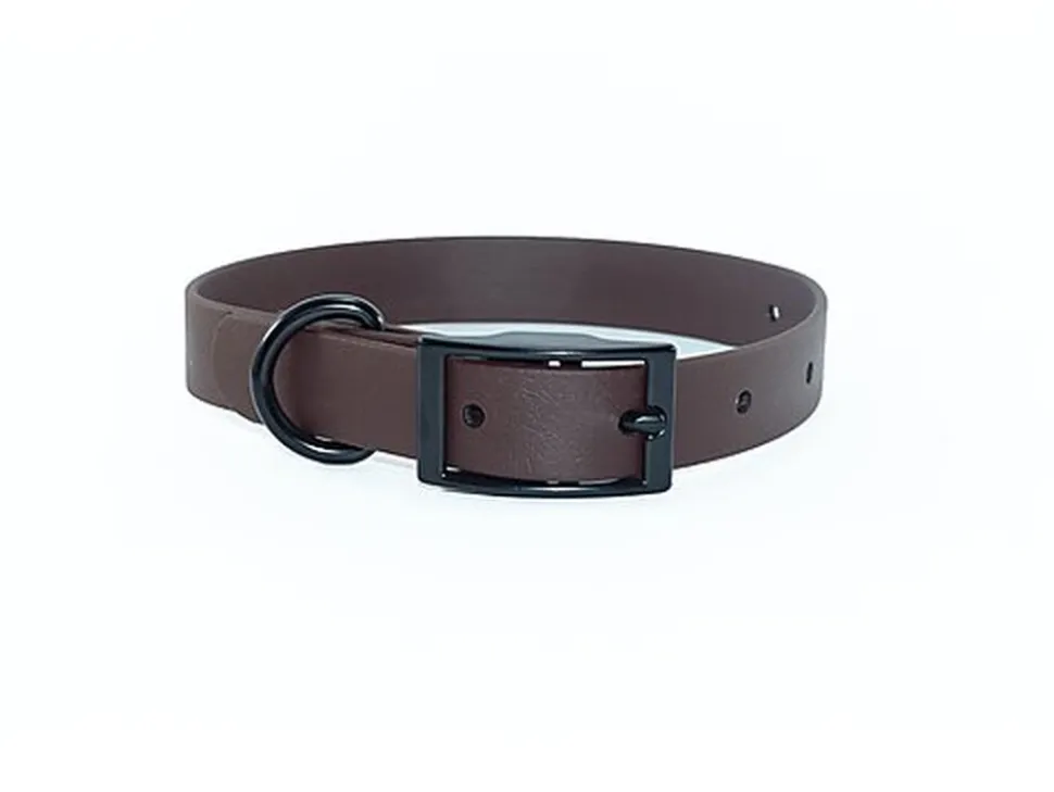 eKys - Collier Biothane pour Chien Marron Foncé