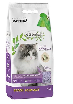 Essentiel - Litière Naturelle à la Lavande pour Chat - 15L