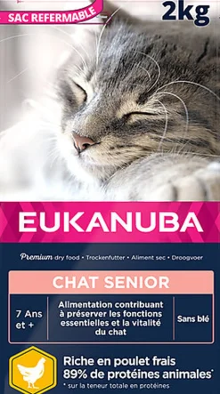 Eukanuba - Croquettes Chat Senior Condition Optimale Poulet