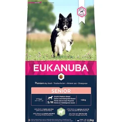 Eukanuba - Croquettes Chien Senior Pour Petite et Moyenne Race Agneau & Riz