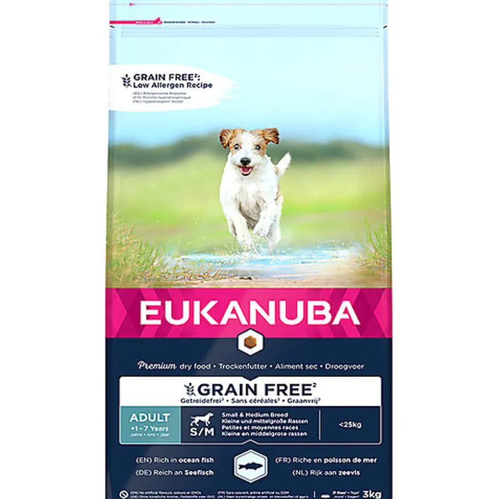 Eukanuba - Croquettes Chien Adulte Sans Céréales Petites et Moyennes Races Riche en Poissons