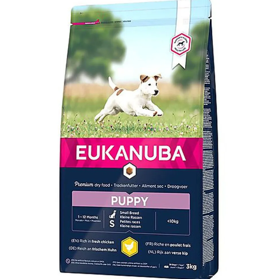 Eukanuba - Croquettes Chiot Pour Petite Race Poulet - 3 Kg