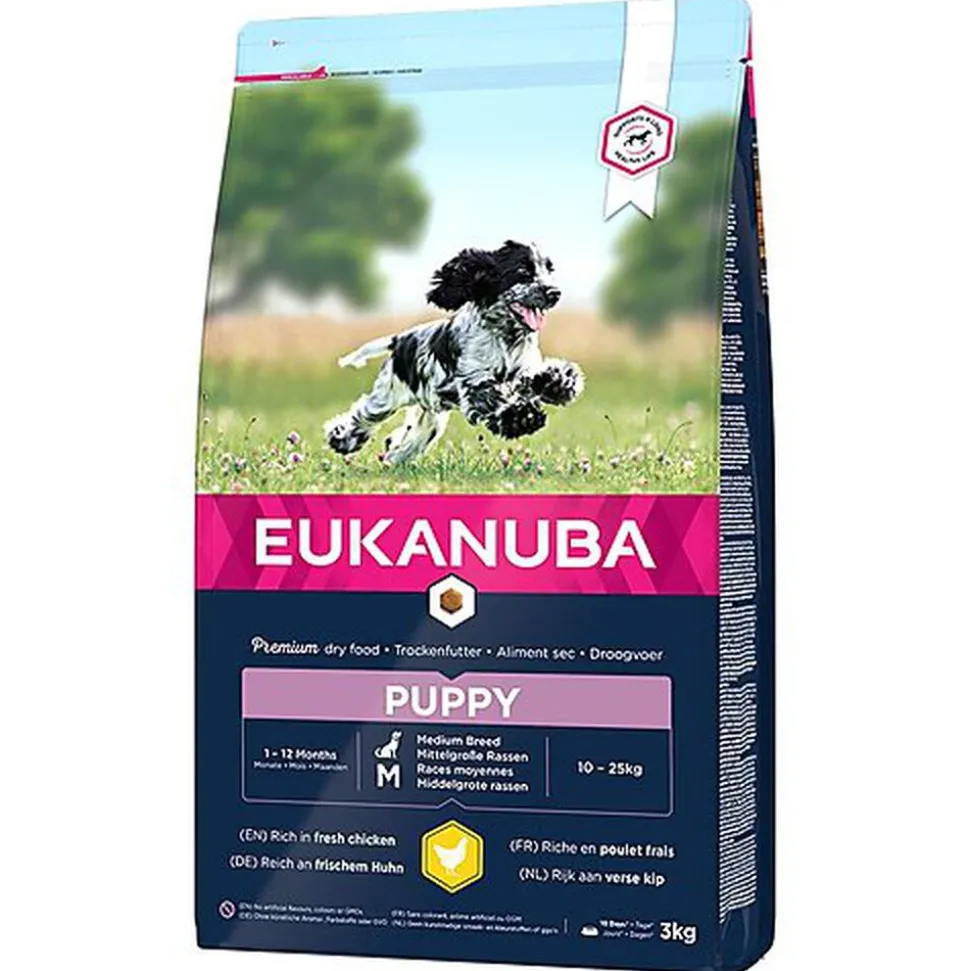 Eukanuba - Croquettes Chiot pour Moyenne Race au Poulet