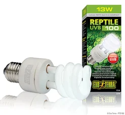 Exo Terra - Ampoule UVB 100 Fluocompact pour Terrarium Reptile