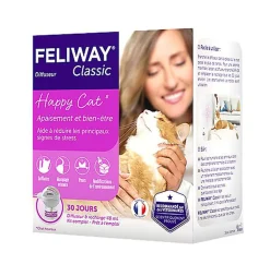 Feliway Classic - Diffuseur + Recharge 30J pour le Stress du Chat - 48ml