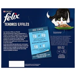 FELIX - Sachets fraîcheur Tendres Effilés Gelée Mixte avec Légumes pour Chats - 24x85g