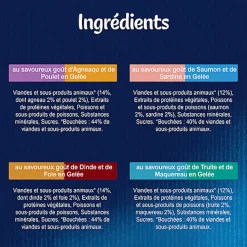 FELIX - Sachets fraîcheurs Délicieux Duos en Gelée Mixte Agneau poulet Poisson pour Chats- 24x85g