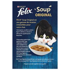 Felix - Soupes en sachets Sélection de Poissons pour Chats - 6x48g
