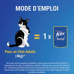 Felix - Soupes en sachets Sélection de Poissons pour Chats - 6x48g