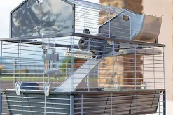 Ferplast - Cage Barn Double 100 pour Lapins - Blanc