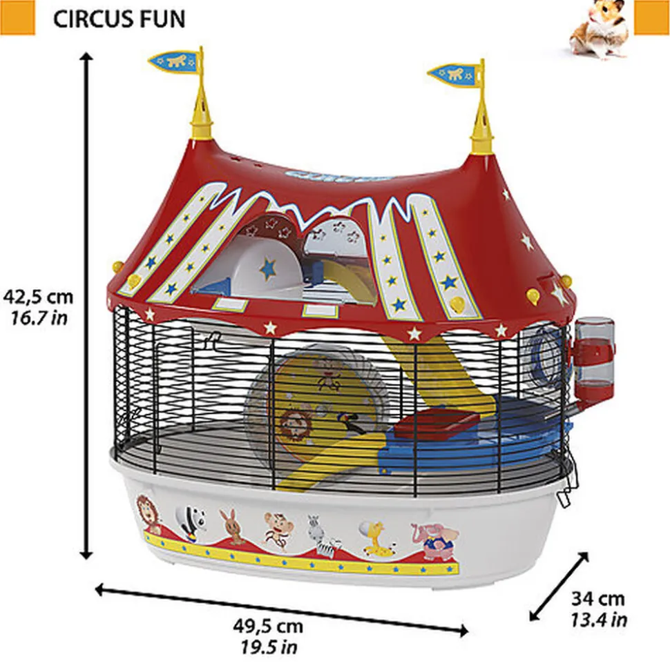 Ferplast - Cage Circus Fun Black - 34x49x42cm