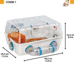 Ferplast - Cage Combi 1 pour Hamsters - 29x40x22cm