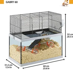 Ferplast - Cage Gabry 60 pour Rongeurs - 31x60x52cm