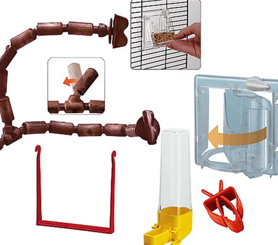 Ferplast - Cage Giulietta 5 pour Oiseaux Exotiques - Bois