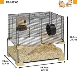 Ferplast - Cage Karat 60 pour Petits Rongeurs - 39x59x52cm