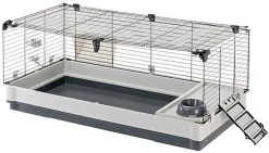 Ferplast - Cage Krolik XL pour Lapins et Cochon d Inde - Gris