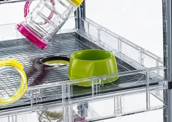 Ferplast - Cage Multipla Crystal pour Hamster et Souris - Noir