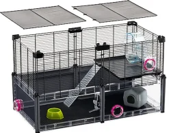 Ferplast - Cage Multipla pour Hamster et Souris - Noir