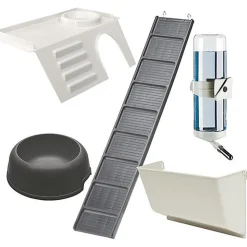 Ferplast - Cage Rabbit 120 Double W/Stand pour Lapins - 58x118x117cm