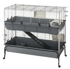 Ferplast - Cage Rabbit 120 Double W/Stand pour Lapins - 58x118x117cm