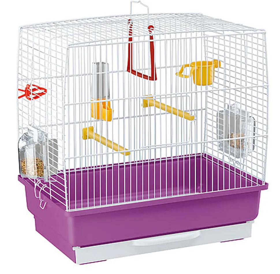 Ferplast - Cage Rekord 2 Blanche pour Canaris et Petits Oiseaux Exotiques